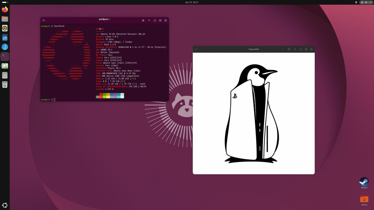 Установка Linux на PS5 с помощью USB-накопителя
