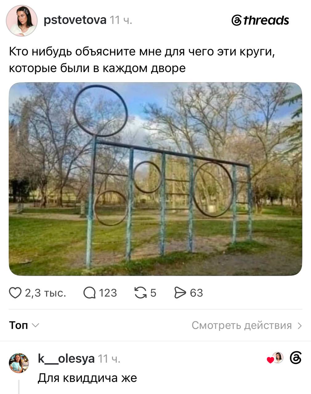 Яркие круги на детской площадке для игр