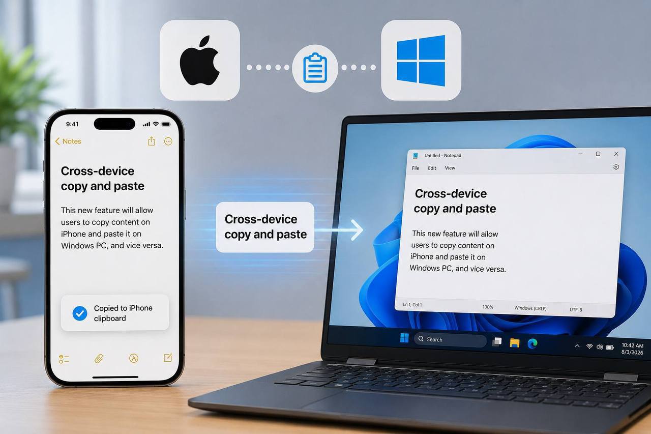 Синхронизация буфера обмена между iPhone и Windows