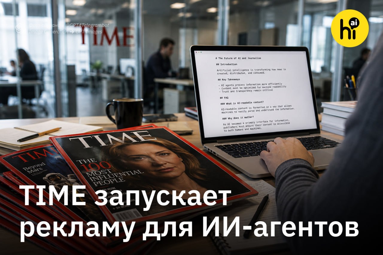 Реклама для ИИ-агентов в журнале Time