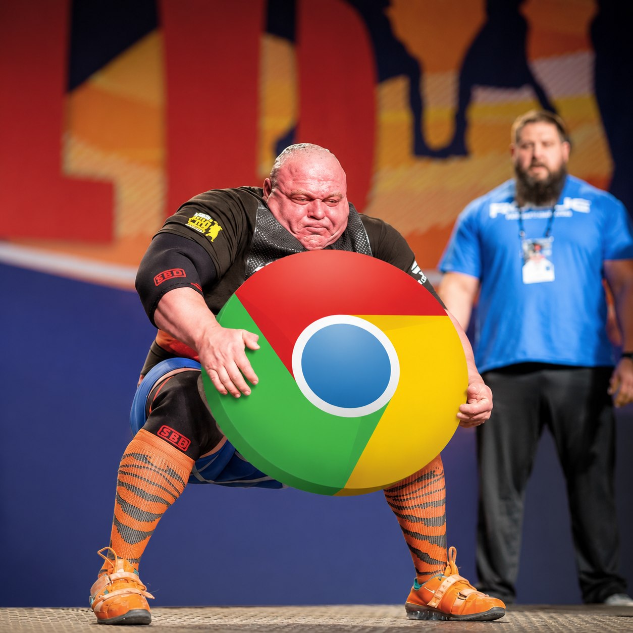 Браузер Chrome с индикатором загрузки ИИ-модели