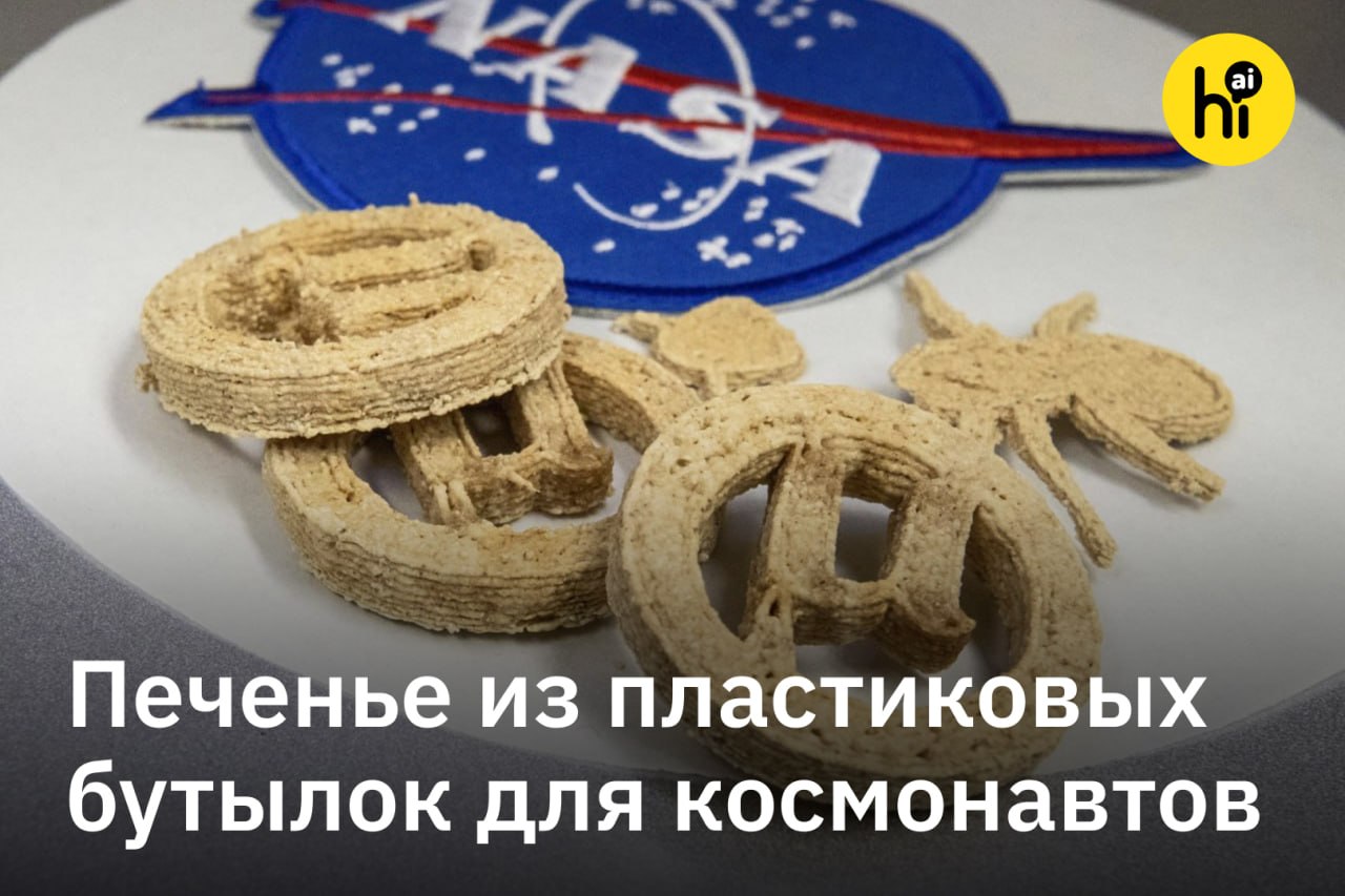 Печенье из переработанного пластика на тарелке