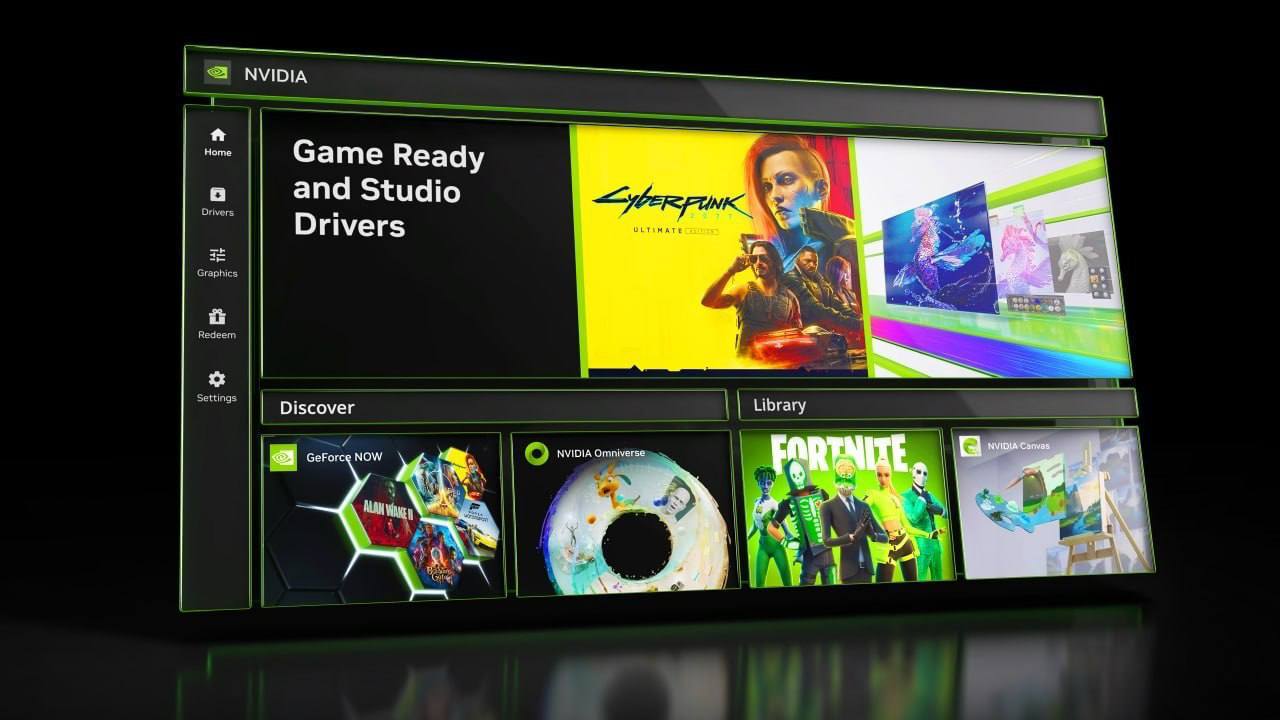 Логотип NVIDIA на фоне Windows 10