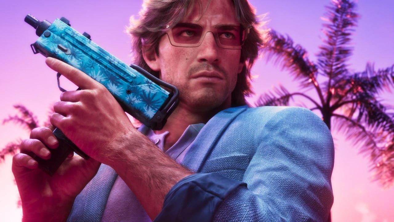 Городской пейзаж GTA VI с неоновыми огнями