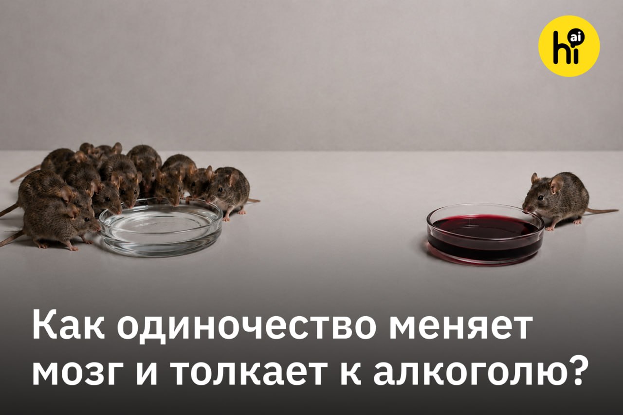Лабораторная мышь пьет алкоголь из поилки в клетке