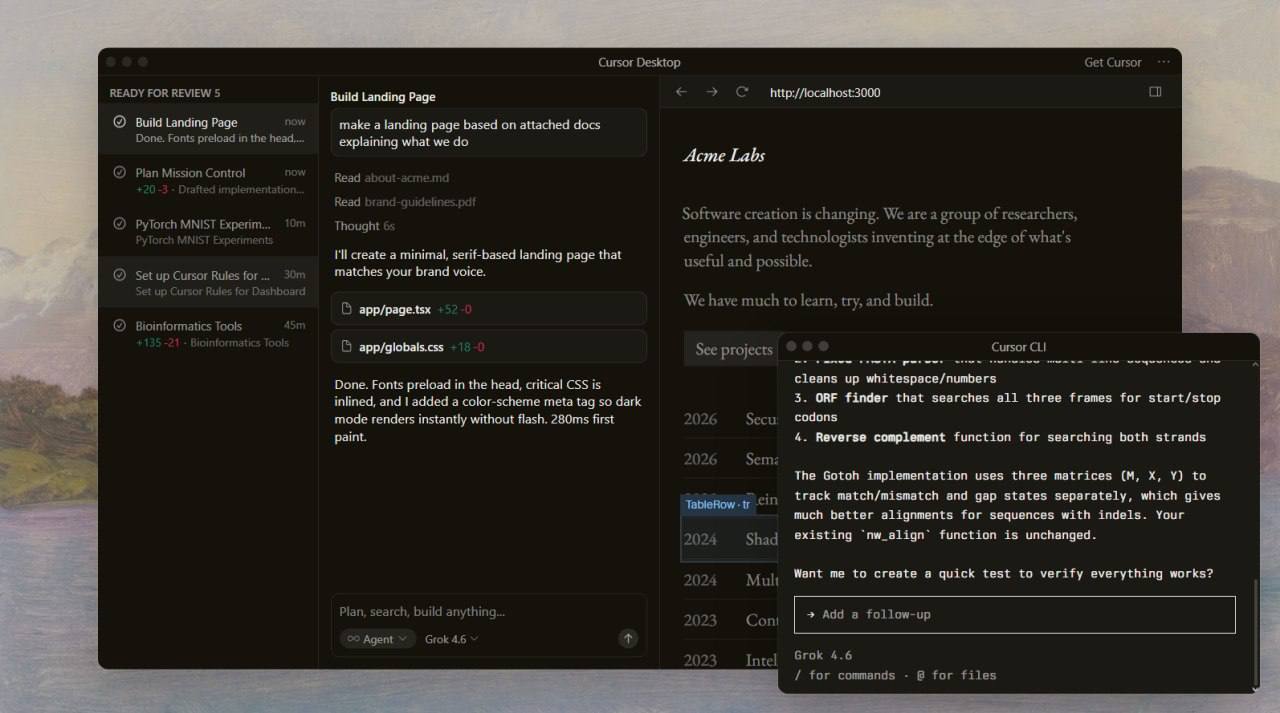 Логотип Cursor и ChatGPT на фоне кода
