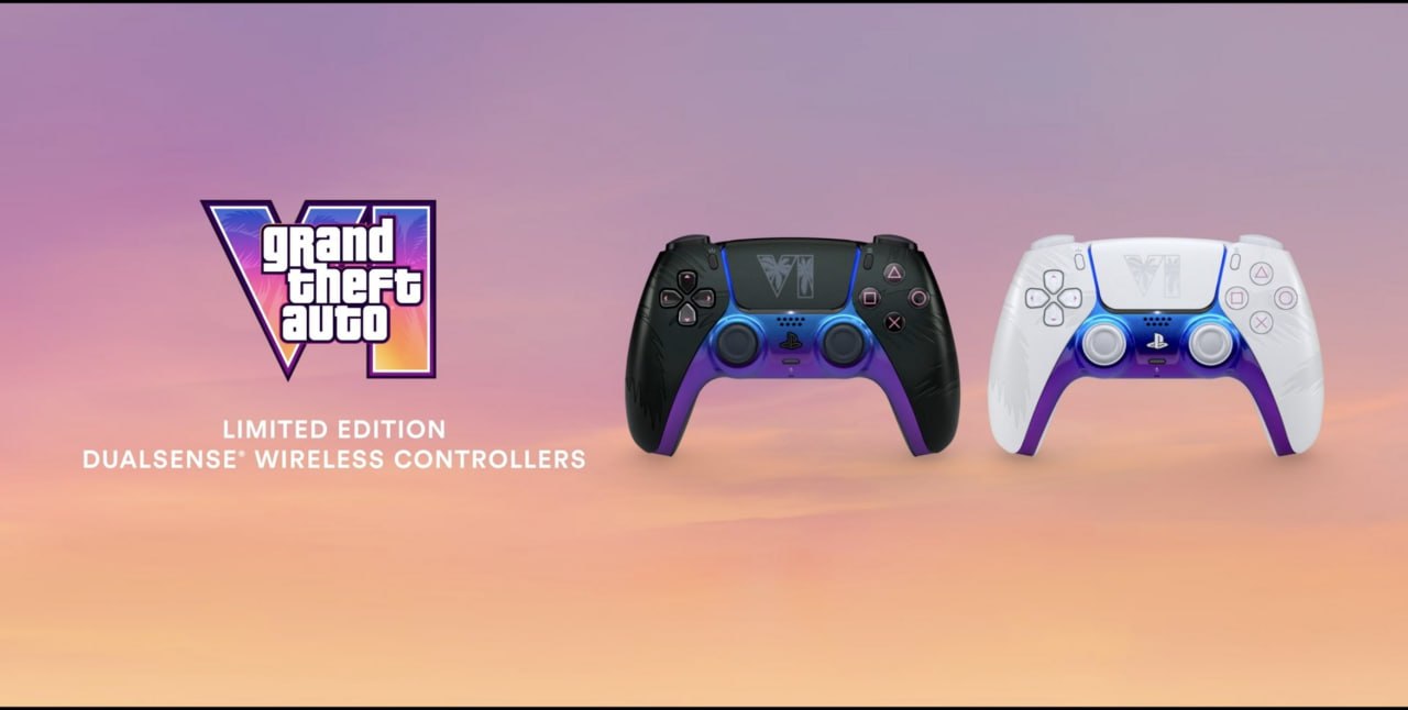 Фирменный геймпад GTA VI для PlayStation в черном цвете
