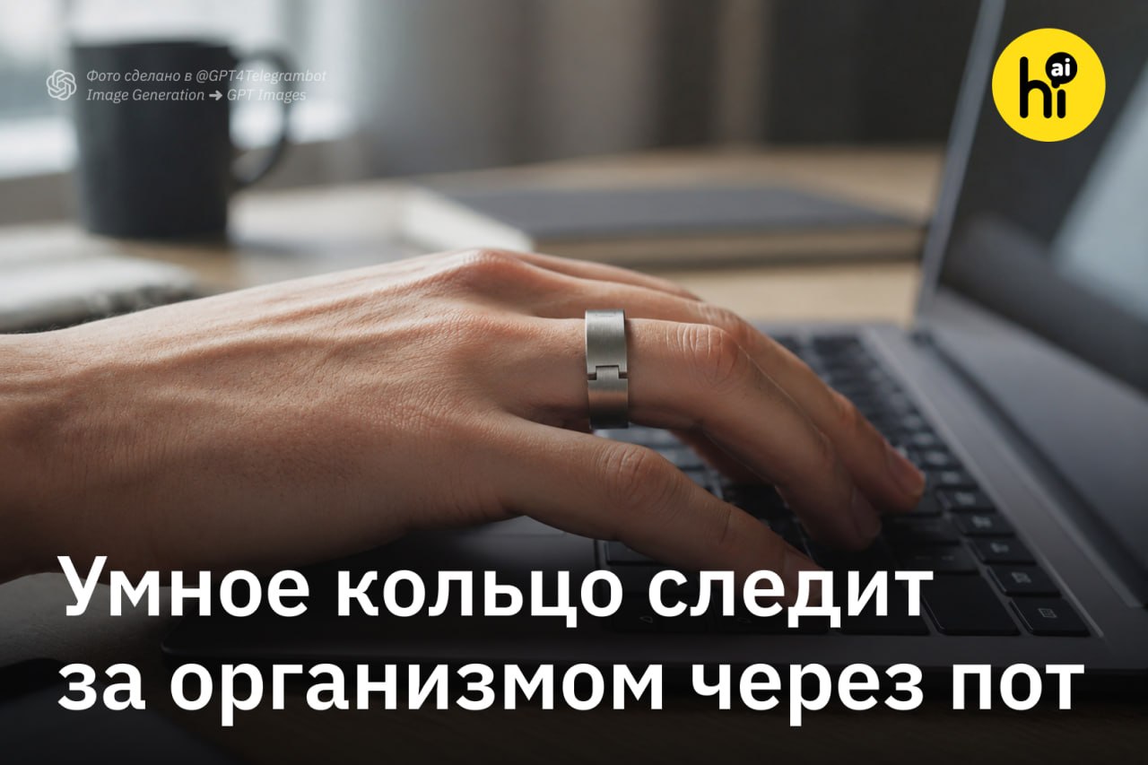 Умное кольцо анализирует пот на пальце