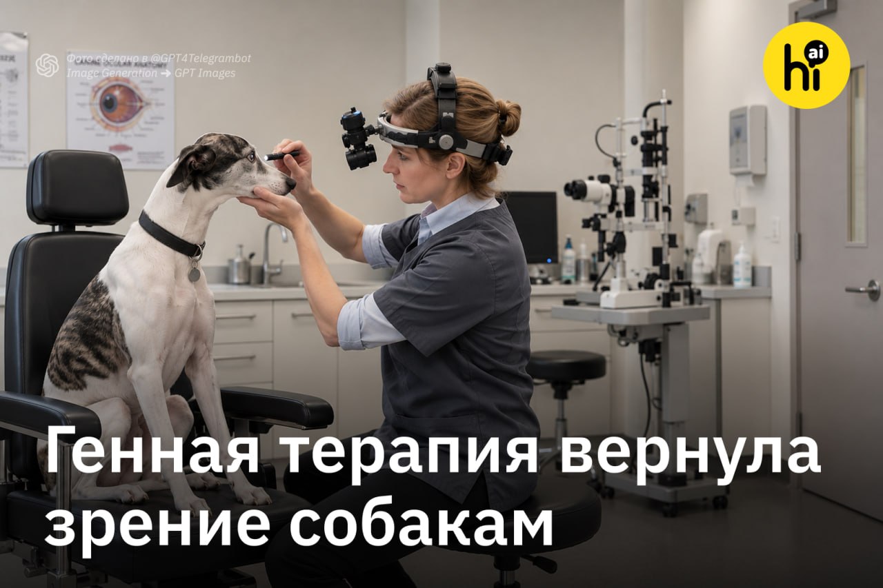Собака породы уиппет после генной терапии