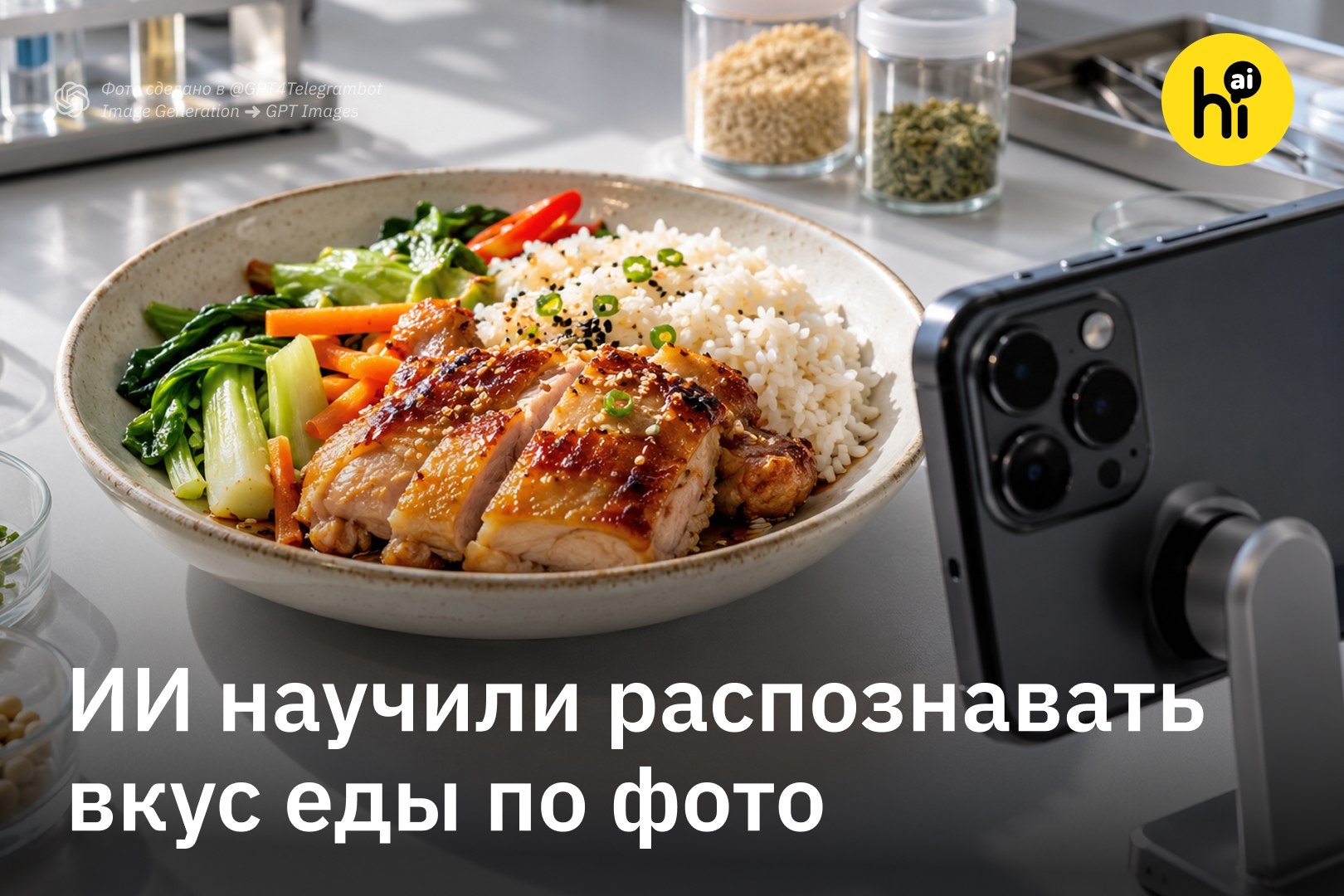 Нейросеть анализирует фотографию обеда для расчета калорий