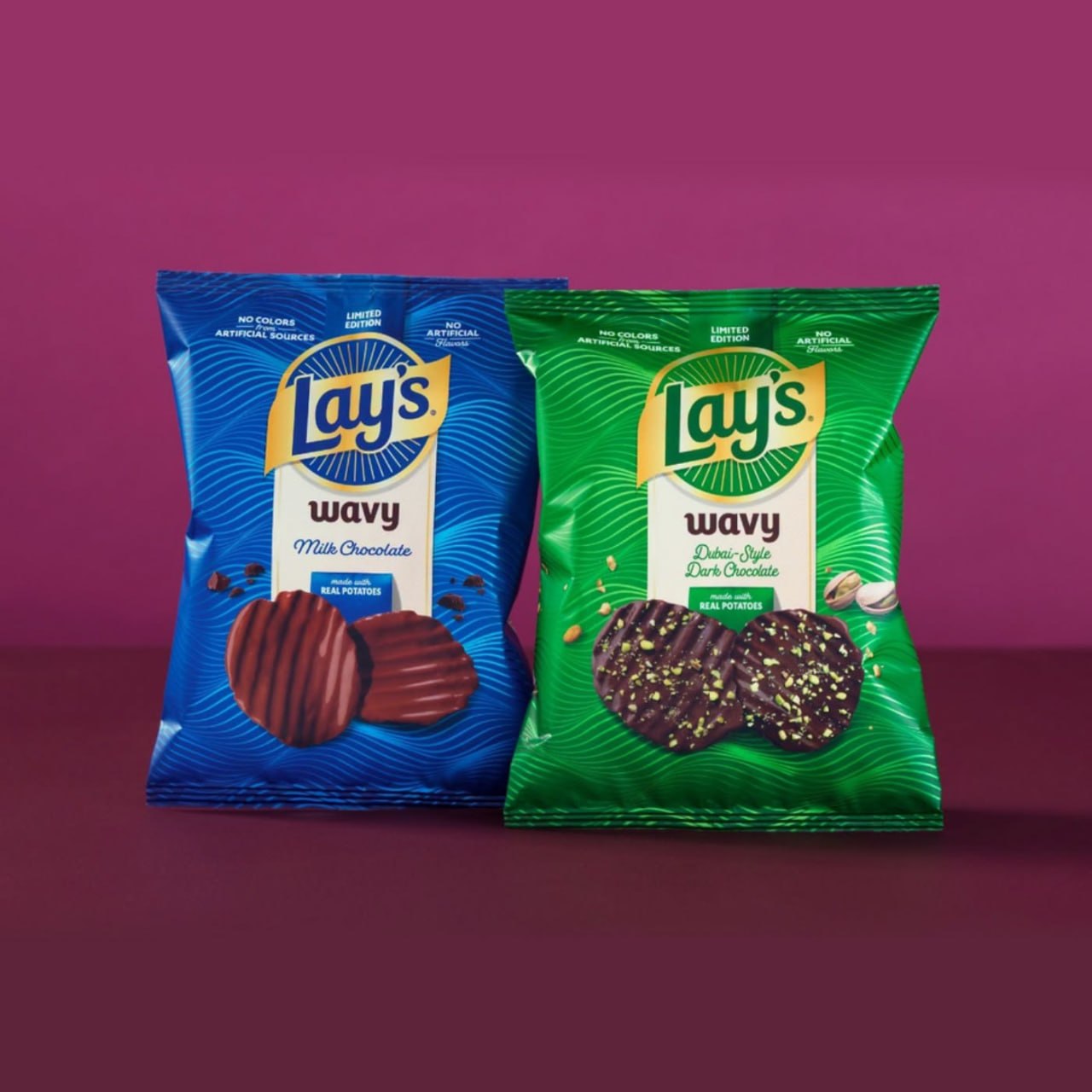 Чипсы Lay's в тёмном шоколаде с фисташками