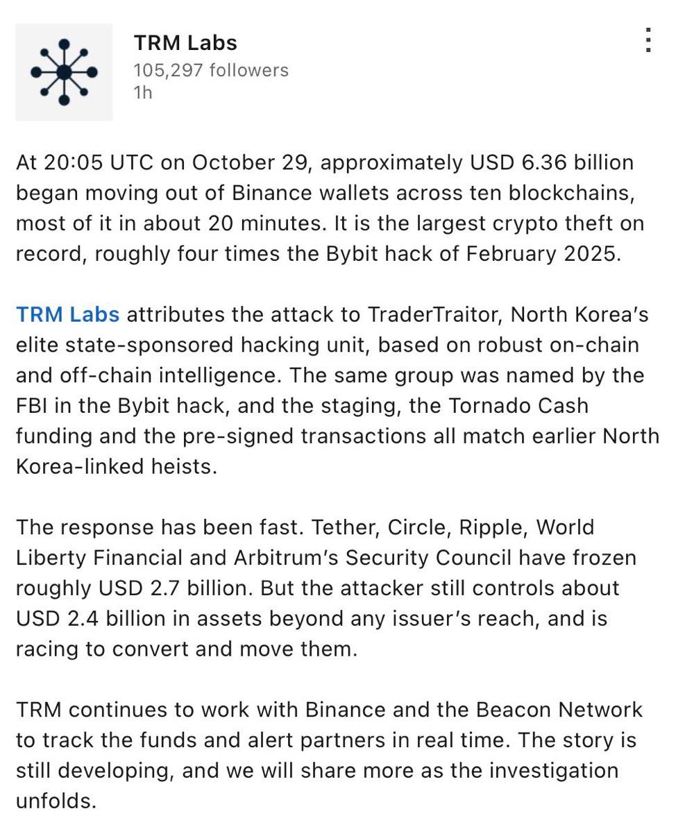 Хакеры из КНДР подозреваются во взломе Binance